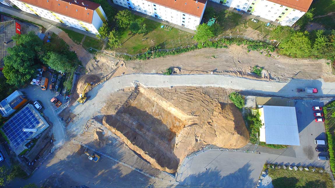 Blick auf die Lücke, die gefüllt wurde