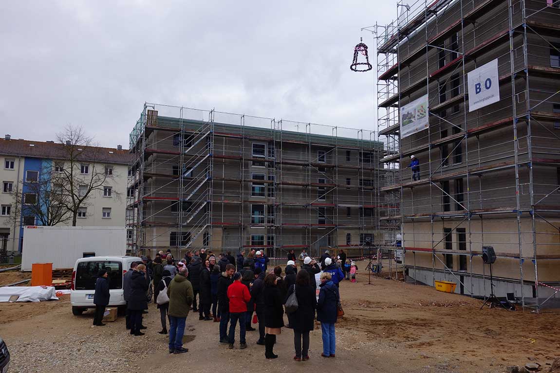 Richtfest für die 39 barrierefreien Wohnungen