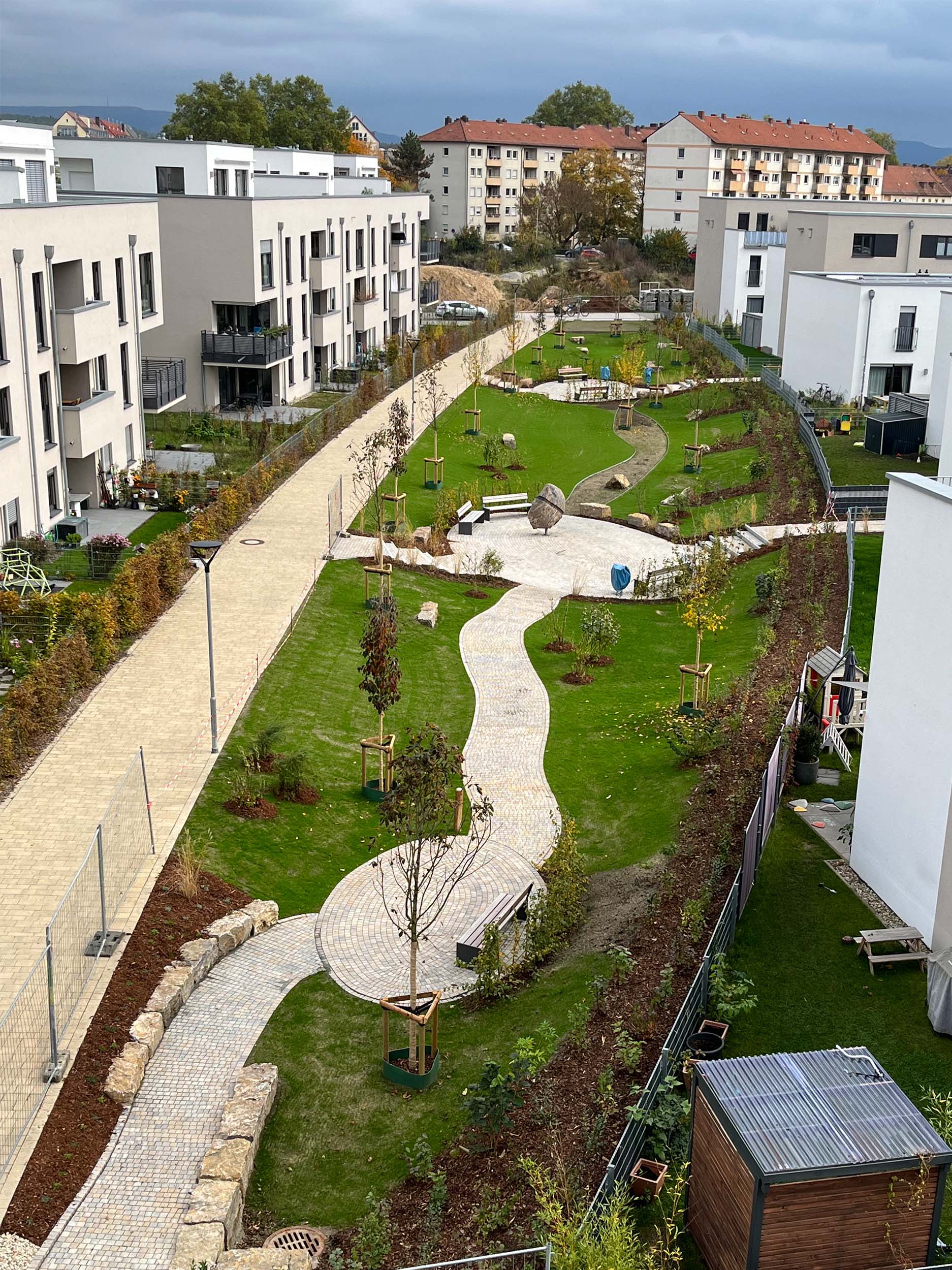 der neue Quartierspark im Ulanenpark der STADTBAU BAMBERG