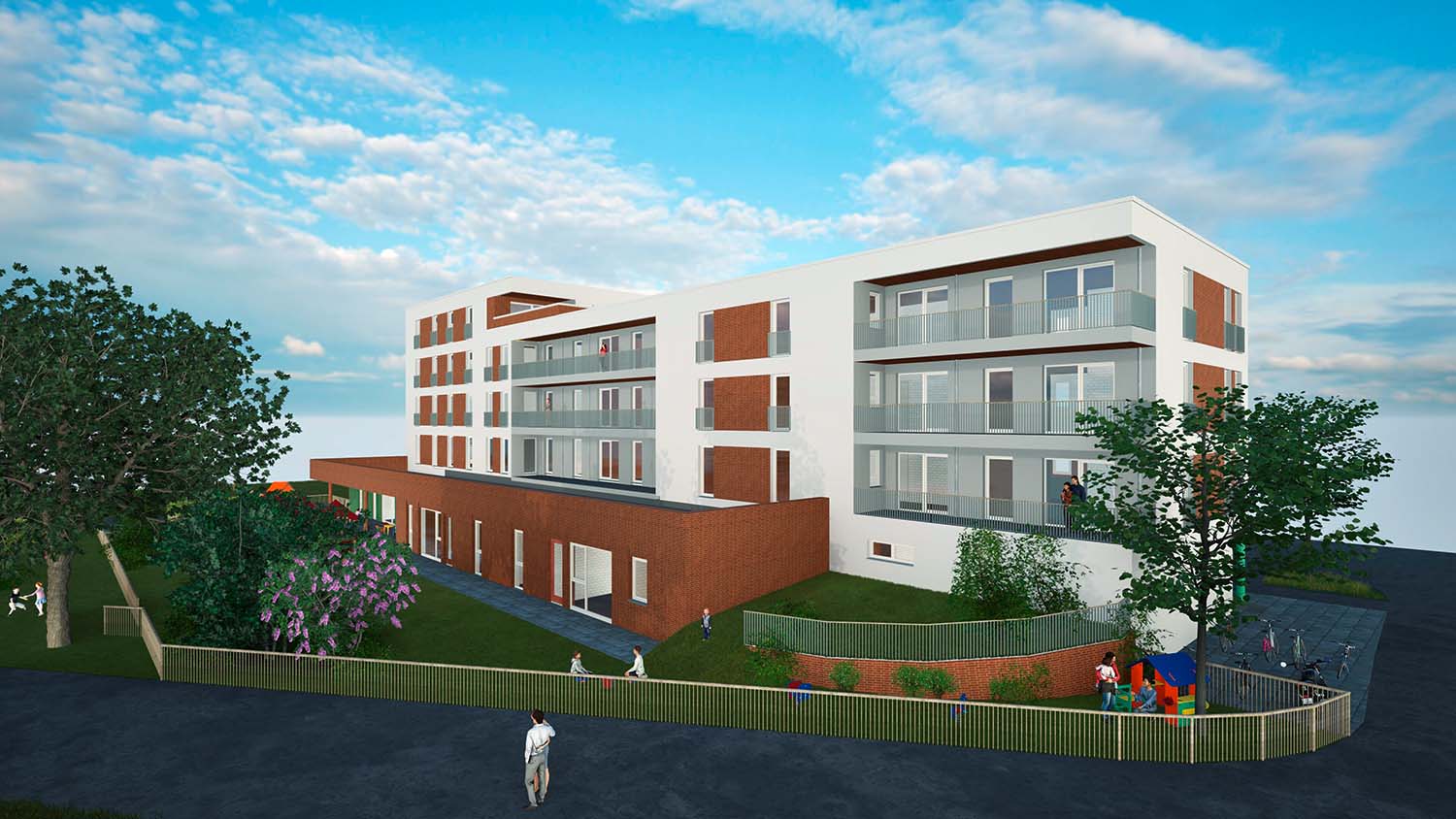 Planansicht des Neubauprojektes der STADTBAU BAMBERG in der Hedwigstraße in der Bamberger Wunderburg